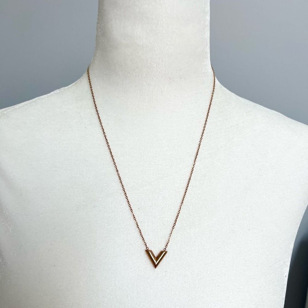 Stainless Steel Wide V Necklace